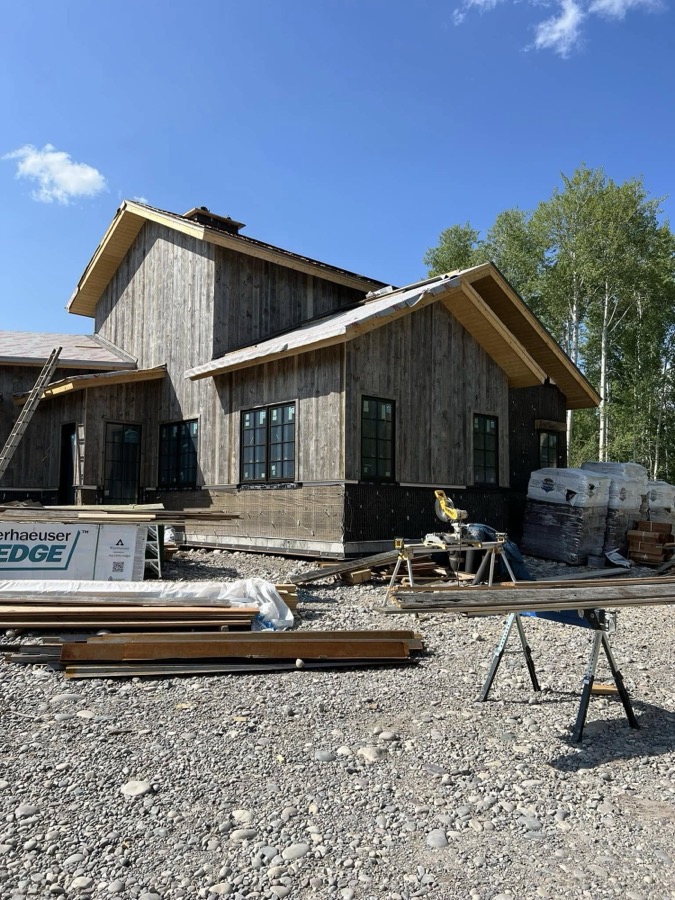 Vertical wood siding
